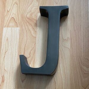Black Decorative Wall Letter J